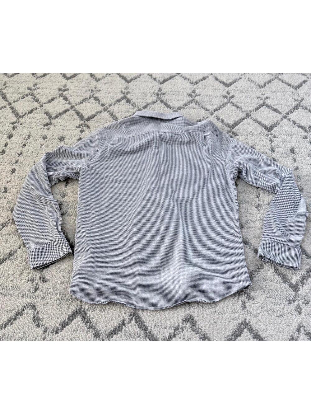 Express Essential Micro-Print Button Front Shirt - Picture 2 of 9